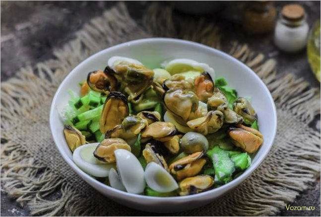 (вкусный, полезный, рецепт, салата, мидиями) Вкусный и полезный рецепт салата с мидиями и капустой для здорового обеда